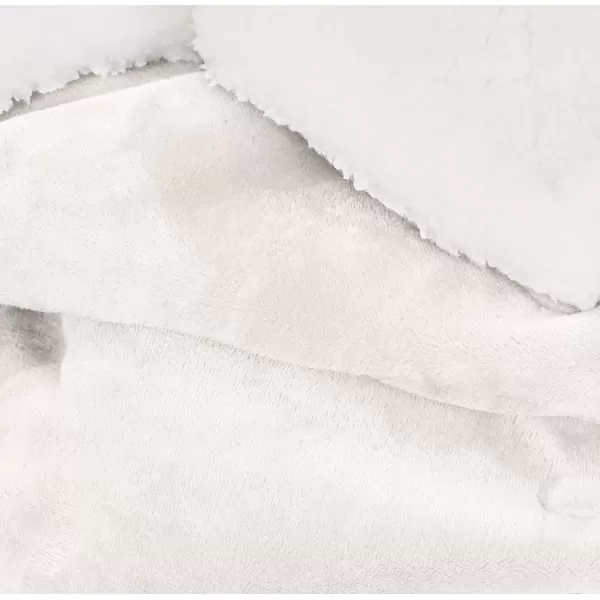Amazon Basics UltraSoft Micromink Sherpa Blanket Throw CharcoalTwin Cream