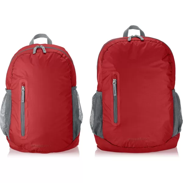 Amazon Basics Ultralight Portable Packable Day Pack25l Red