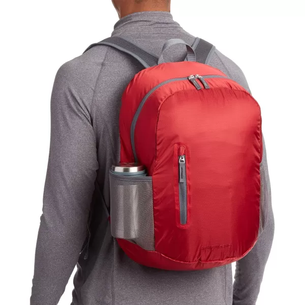 Amazon Basics Ultralight Portable Packable Day Pack25l Red