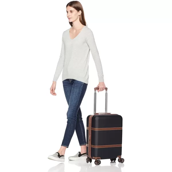 Amazon Basics Vienna Spinner Suitcase Luggage  Expandable with Wheels  267 Inch BlackBlack 216inch