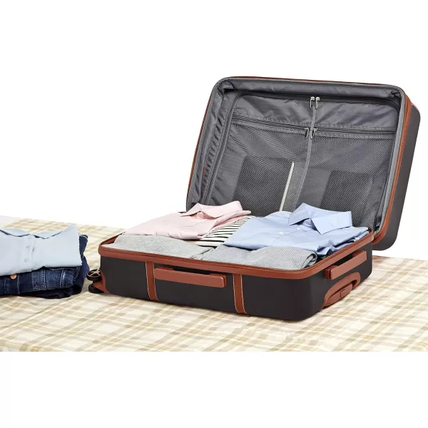 Amazon Basics Vienna Spinner Suitcase Luggage  Expandable with Wheels  267 Inch BlackBlack 267inch