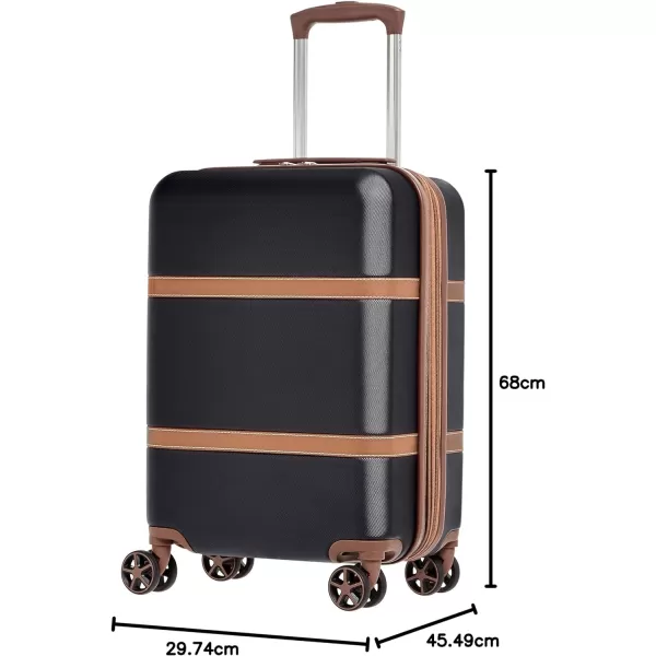 Amazon Basics Vienna Spinner Suitcase Luggage  Expandable with Wheels  267 Inch BlackBlack 267inch