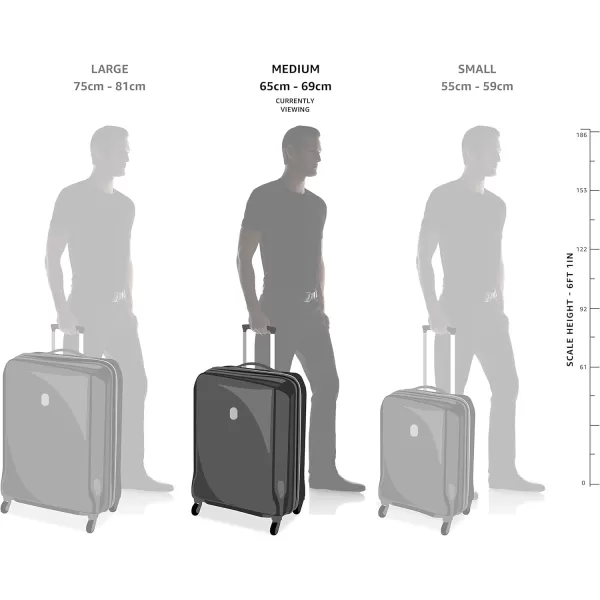 Amazon Basics Vienna Spinner Suitcase Luggage  Expandable with Wheels  267 Inch BlackBlack 267inch