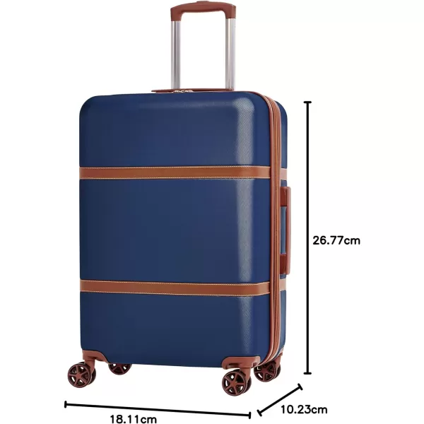 Amazon Basics Vienna Spinner Suitcase Luggage  Expandable with Wheels  267 Inch BlackBlue 267inch