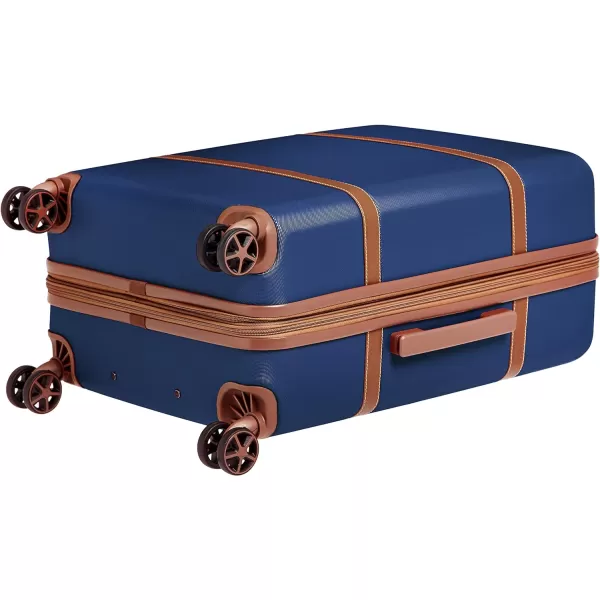 Amazon Basics Vienna Spinner Suitcase Luggage  Expandable with Wheels  267 Inch BlackBlue 267inch