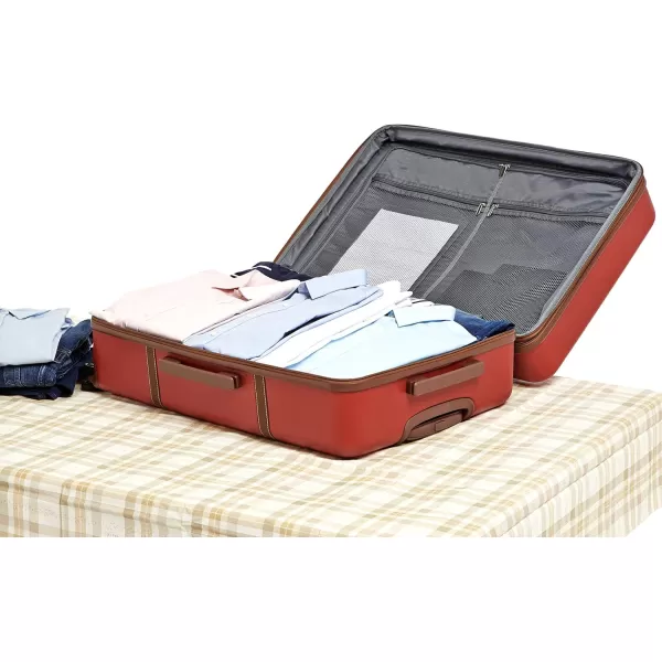 Amazon Basics Vienna Spinner Suitcase Luggage  Expandable with Wheels  267 Inch BlackRed 307inch