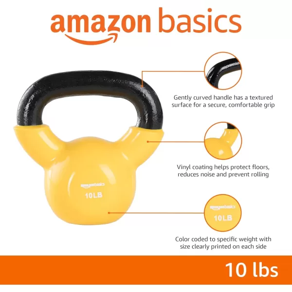 Amazon Basics Vinyl Kettlebell10 Pounds