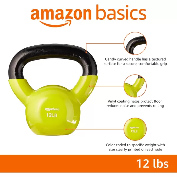 Amazon Basics Vinyl Kettlebell12 Pounds