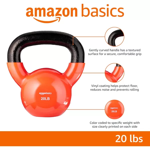 Amazon Basics Vinyl Kettlebell20 Pounds