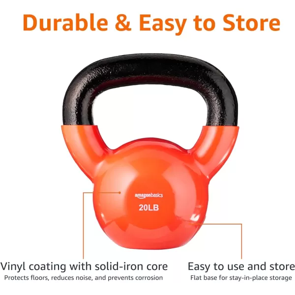 Amazon Basics Vinyl Kettlebell20 Pounds
