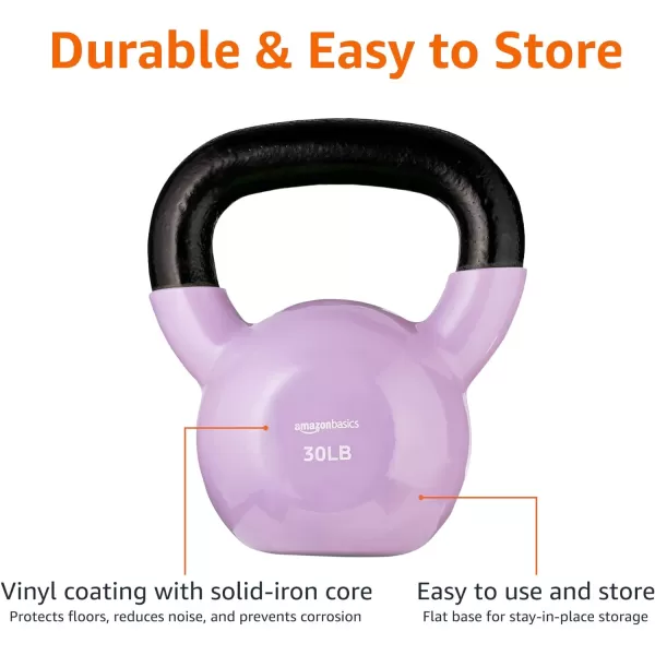 Amazon Basics Vinyl Kettlebell30 Pounds