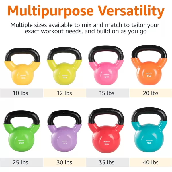 Amazon Basics Vinyl Kettlebell30 Pounds