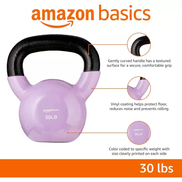 Amazon Basics Vinyl Kettlebell30 Pounds