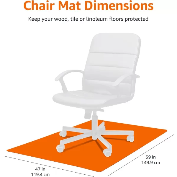 Amazon Basics Vinyl Rectangular Office Chair Mat for Hard Floors 47 x 59 ClearAmazon Basics Vinyl Rectangular Office Chair Mat for Hard Floors 47 x 59 Clear