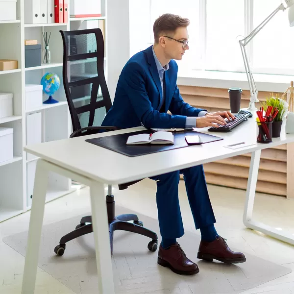 Amazon Basics Vinyl Rectangular Office Chair Mat for Hard Floors 47 x 59 ClearAmazon Basics Vinyl Rectangular Office Chair Mat for Hard Floors 47 x 59 Clear