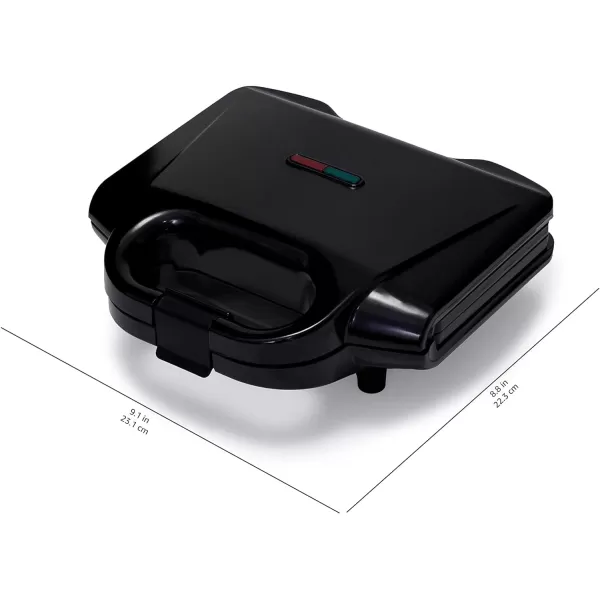 Amazon Basics Waffle Maker 2Slices White with Nonstick coating and Easy to Clean 700W2Slice Black