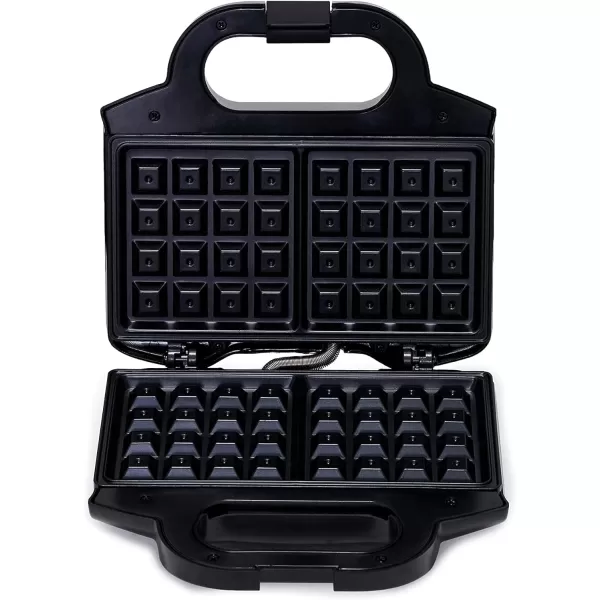 Amazon Basics Waffle Maker 2Slices White with Nonstick coating and Easy to Clean 700W2Slice Black