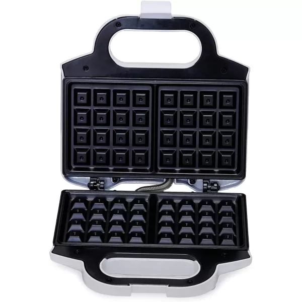 Amazon Basics Waffle Maker 2Slices White with Nonstick coating and Easy to Clean 700W2Slice White