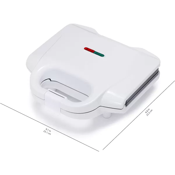 Amazon Basics Waffle Maker 2Slices White with Nonstick coating and Easy to Clean 700W2Slice White