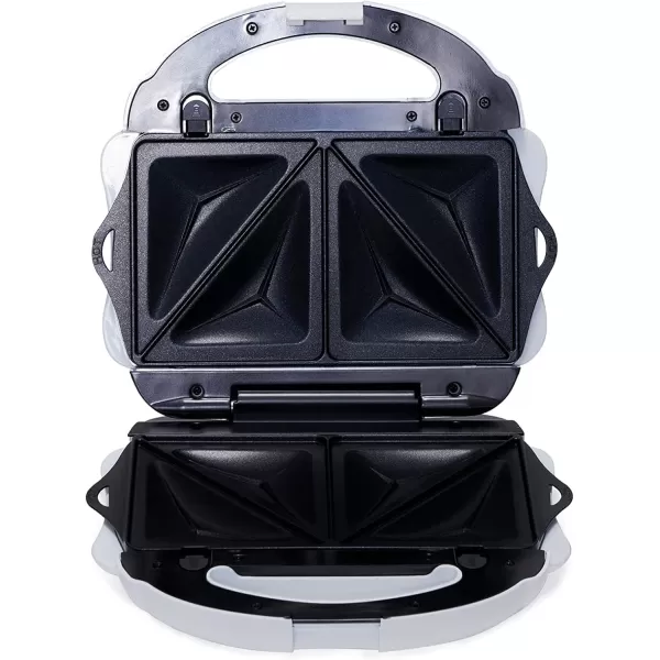 Amazon Basics Waffle Maker 2Slices White with Nonstick coating and Easy to Clean 700W3in1 White