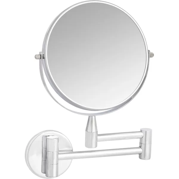 Amazon Basics Wall Mount Round Vanity Mirror 1X5X Magnification Chrome 152 inches x 118 inchesAmazon Basics Wall Mount Round Vanity Mirror 1X5X Magnification Chrome 152 inches x 118 inches