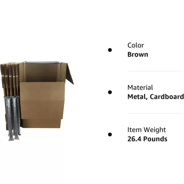Amazon Basics Wardrobe Clothing Moving Boxes with Bar 6 Pack Brown 20 x 20 x 3420 x 20 x 346Pack