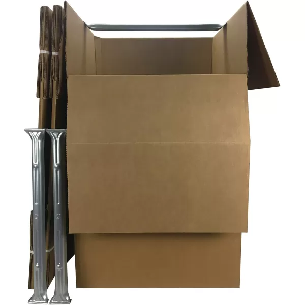 Amazon Basics Wardrobe Clothing Moving Boxes with Bar 6 Pack Brown 20 x 20 x 3424 x 24 x 403Pack