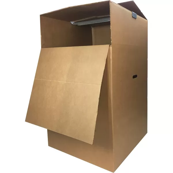 Amazon Basics Wardrobe Clothing Moving Boxes with Bar 6 Pack Brown 20 x 20 x 3424 x 24 x 403Pack