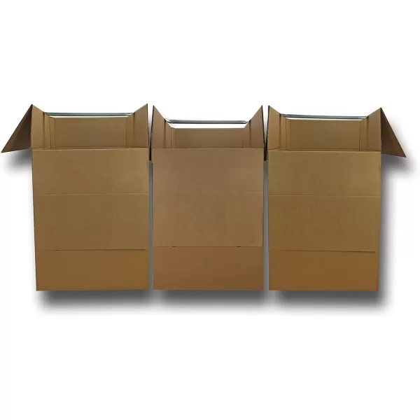 Amazon Basics Wardrobe Clothing Moving Boxes with Bar 6 Pack Brown 20 x 20 x 3424 x 24 x 403Pack