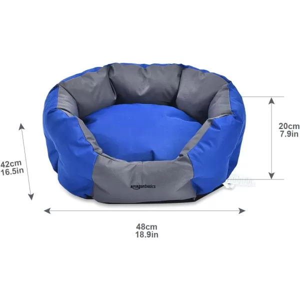 Amazon Basics WaterResistant Pet Bed  Rectangular Teal 256 Inch189 Oval