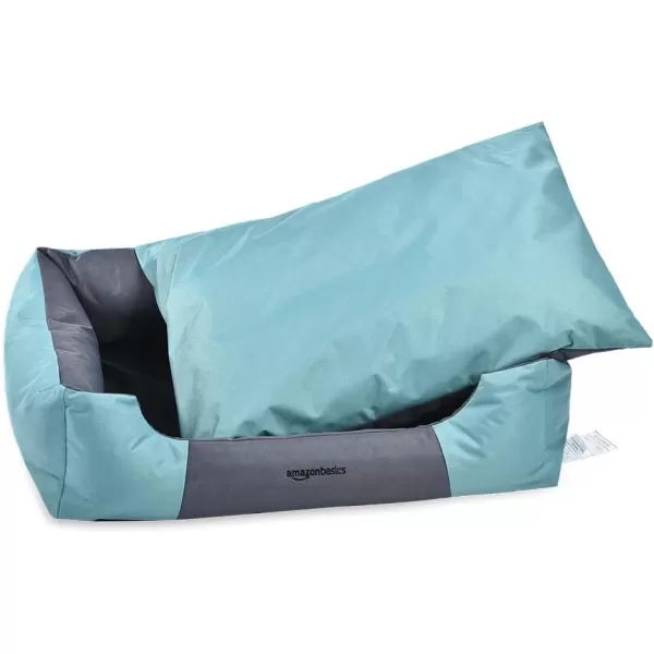 Amazon Basics WaterResistant Pet Bed  Rectangular Teal 256 InchLarge Rectangular