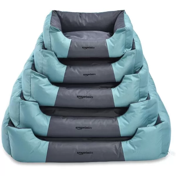 Amazon Basics WaterResistant Pet Bed  Rectangular Teal 256 InchLarge Rectangular