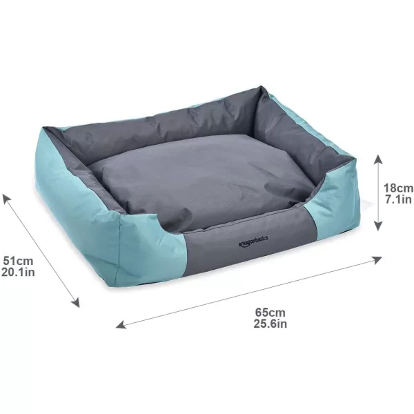 Amazon Basics WaterResistant Pet Bed  Rectangular Teal 256 InchLarge Rectangular