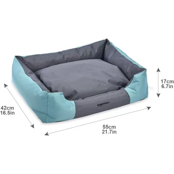 Amazon Basics WaterResistant Pet Bed  Rectangular Teal 256 InchMedium Rectangular
