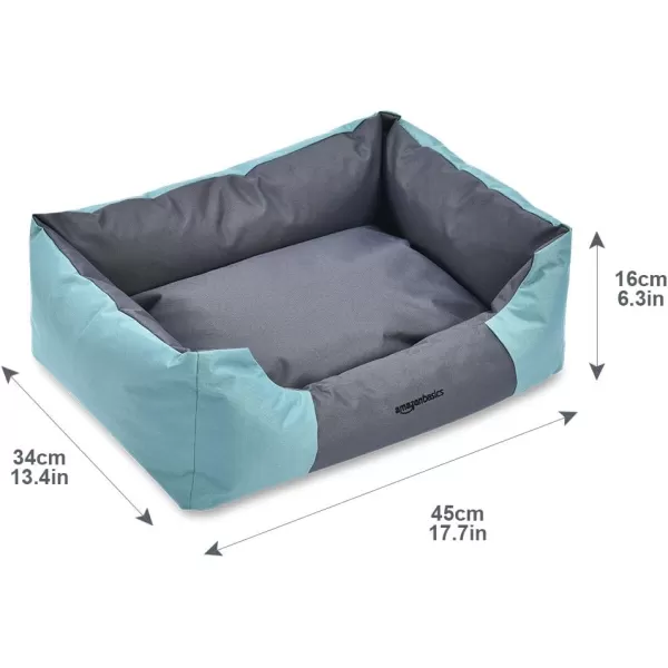 Amazon Basics WaterResistant Pet Bed  Rectangular Teal 256 InchSmall Rectangular