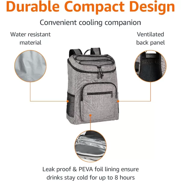 Amazon Basics Waterproof Lightweight Insulated Backpack Cooler 30 Can CapacityAmazon Basics Waterproof Lightweight Insulated Backpack Cooler 30 Can Capacity