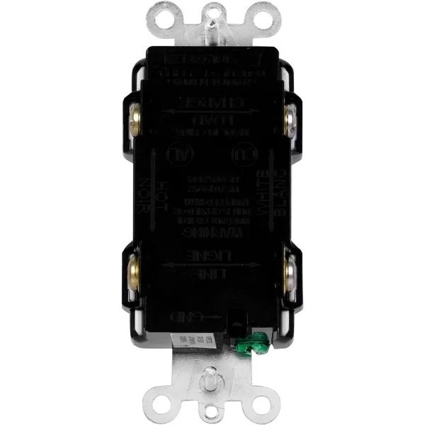 Amazon Basics WeatherResistant GFCI Receptacle with LED Indicator 15 AmpWhite 15 Amp