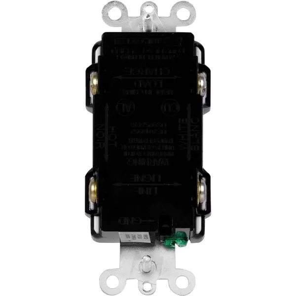 Amazon Basics WeatherResistant GFCI Receptacle with LED Indicator 15 AmpWhite 20 Amp