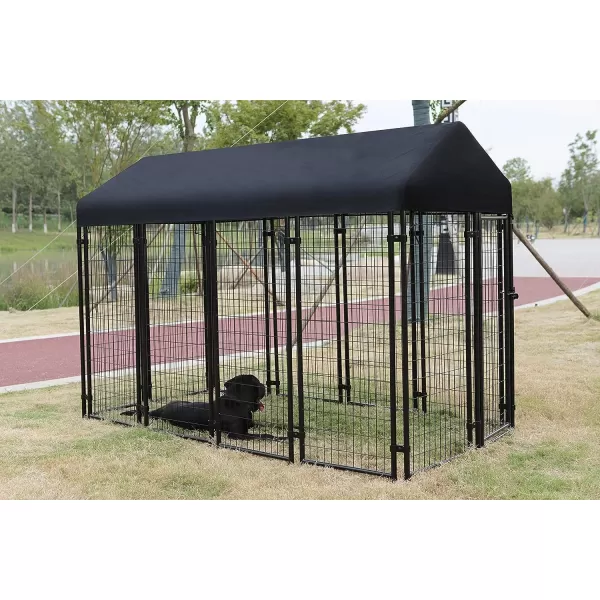 Amazon Basics Welded Rectangular Outdoor Wire Crate Kennel for Cat Dog Large Black 102 x 48 x 72 Inches1020L x 480W x 720H