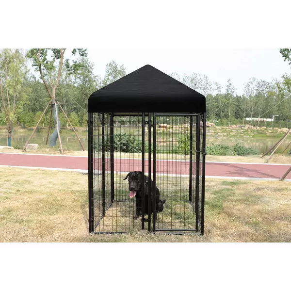 Amazon Basics Welded Rectangular Outdoor Wire Crate Kennel for Cat Dog Large Black 102 x 48 x 72 Inches720L x 528W x 480H