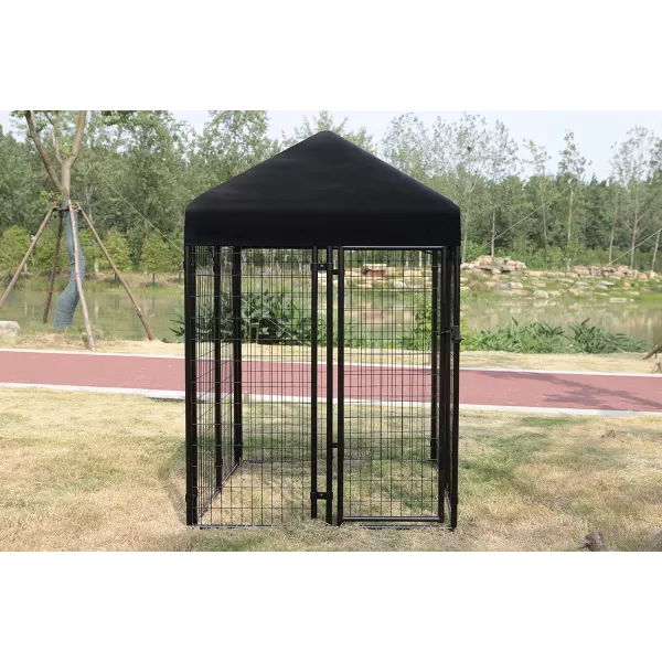 Amazon Basics Welded Rectangular Outdoor Wire Crate Kennel for Cat Dog Large Black 102 x 48 x 72 Inches720L x 528W x 480H