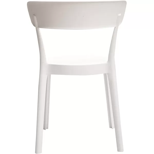 Amazon Basics White Armless Bistro Dining ChairSet of 2 Premium PlasticWhite Dining Chair