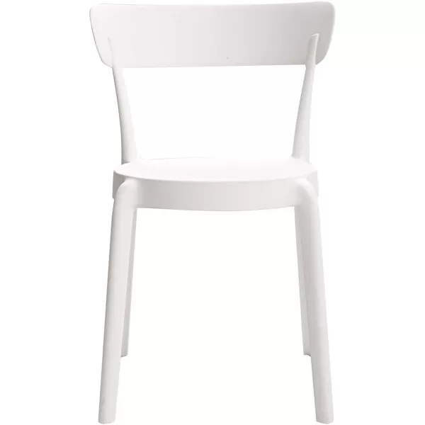 Amazon Basics White Armless Bistro Dining ChairSet of 2 Premium PlasticWhite Dining Chair