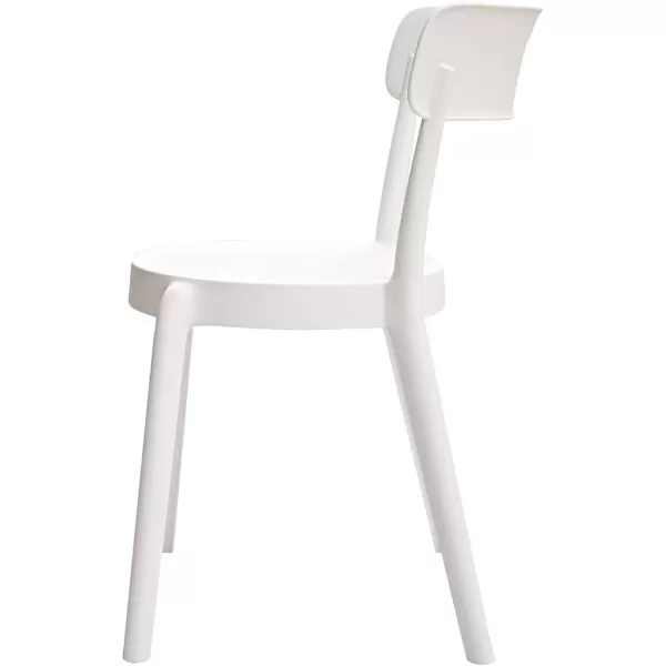 Amazon Basics White Armless Bistro Dining ChairSet of 2 Premium PlasticWhite Dining Chair