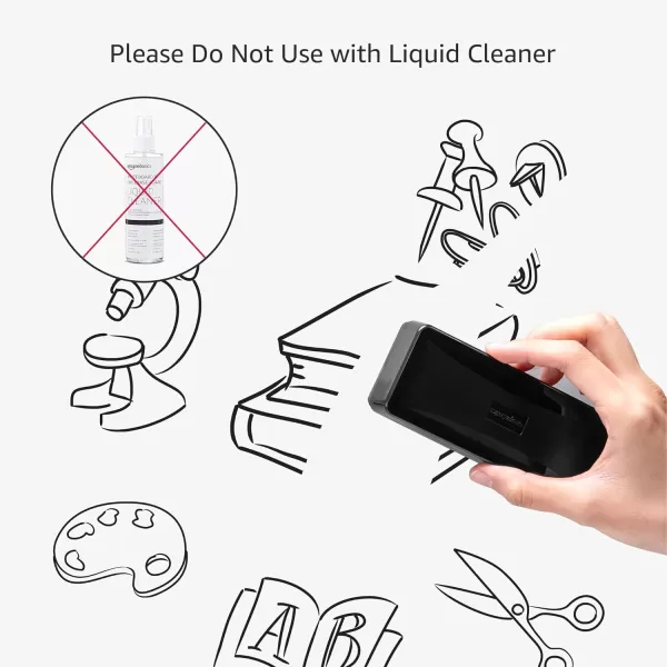 Amazon Basics White Board Eraser Dry Erase Whiteboard Erasers for Office Home and Classroom Black 4Pack4Pack