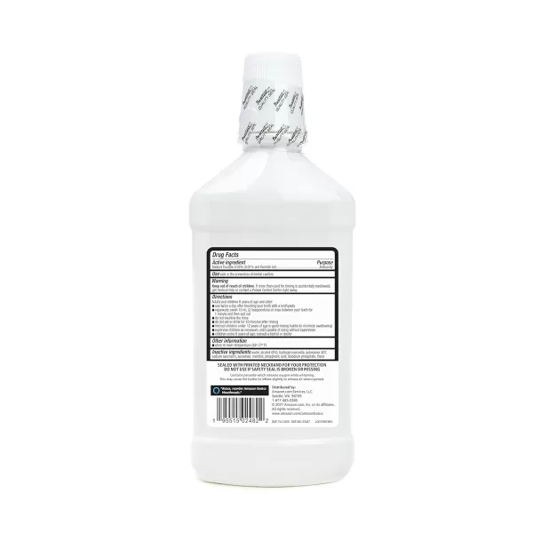 Amazon Basics Whitening Anticavity Mouthwash 16 Fluid Ounces Fresh mint 1Pack Previously Solimo16 Fl Oz Pack of 1