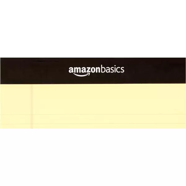 Amazon Basics Wide Ruled Lined Writing Note Pad 85 inch x 1175 inch White 12 Count  12 Pack of 50 Canary 5Inch by 8Inch