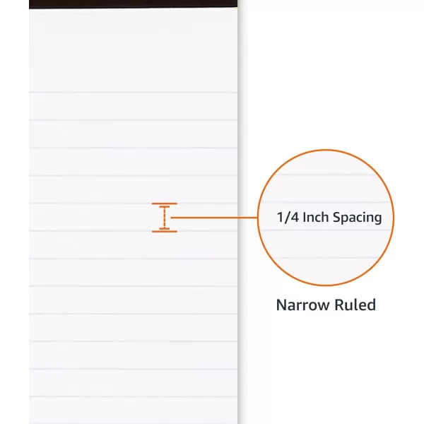 Amazon Basics Wide Ruled Lined Writing Note Pad 85 inch x 1175 inch White 12 Count  12 Pack of 50 White 5Inch by 8Inch