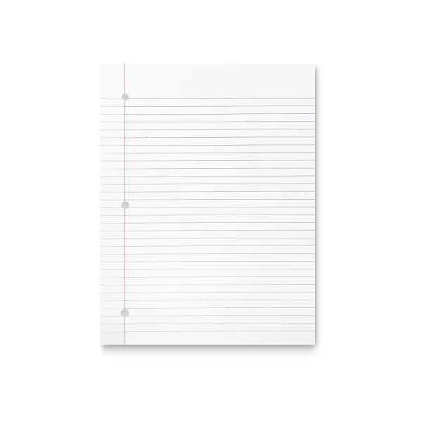 Amazon Basics Wide Ruled Loose Leaf Filler Paper 120 Sheets 105 x 8 Inch 6Pack120Sheet Filler Paper 6Pack