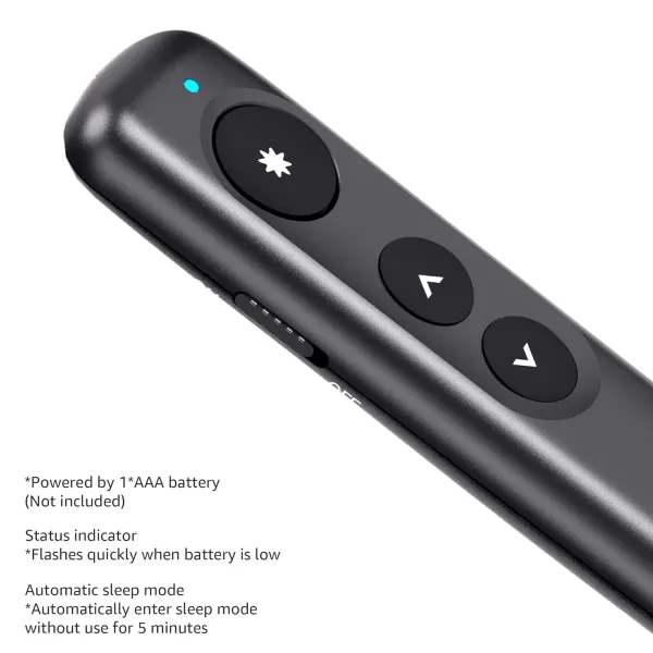 Amazon Basics Wireless Presenter Red Laser 24GHz Battery Operated HyperlinkAmazon Basics Wireless Presenter Red Laser 24GHz Battery Operated Hyperlink